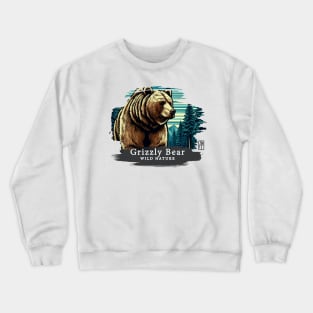 Grizzly Bear - WILD NATURE - GRIZZLY -4 Crewneck Sweatshirt